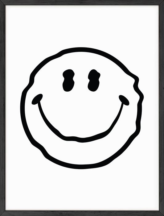 White Smiley Art Print