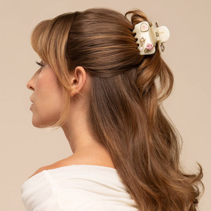 Kitsch Cloud Clip 7pc Set - Pearlized Cream