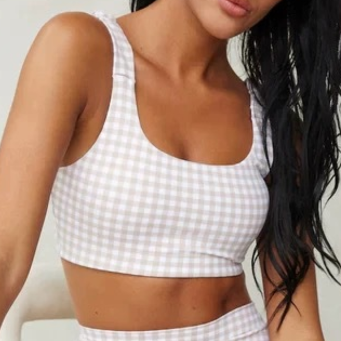 Women's Gingham Sports Bra