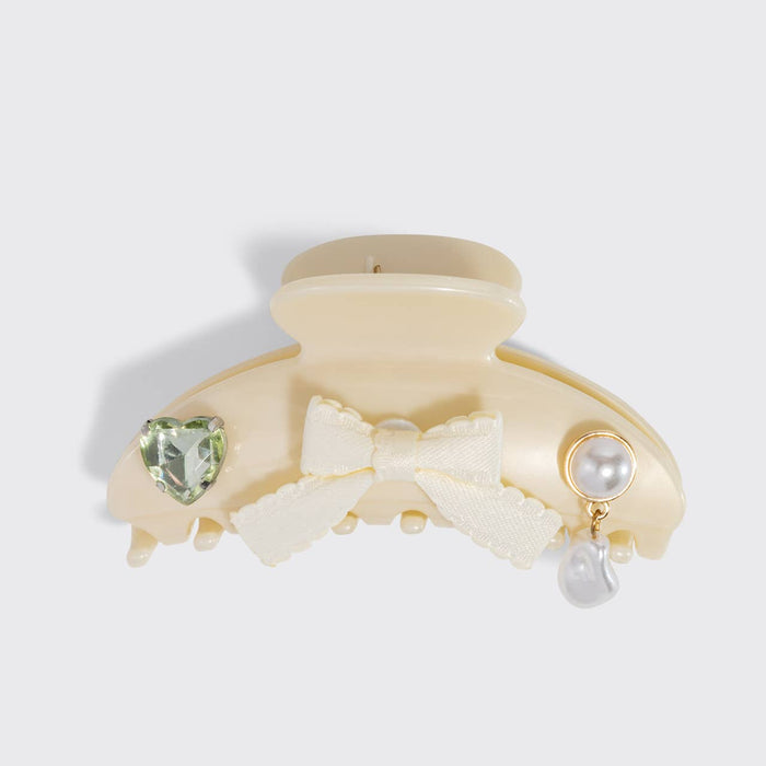 Kitsch Curved Claw Clip 7pc Set- Pearlized Cream