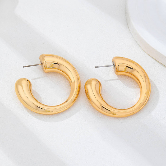 Bold Chunky Open Hoop Earrings
