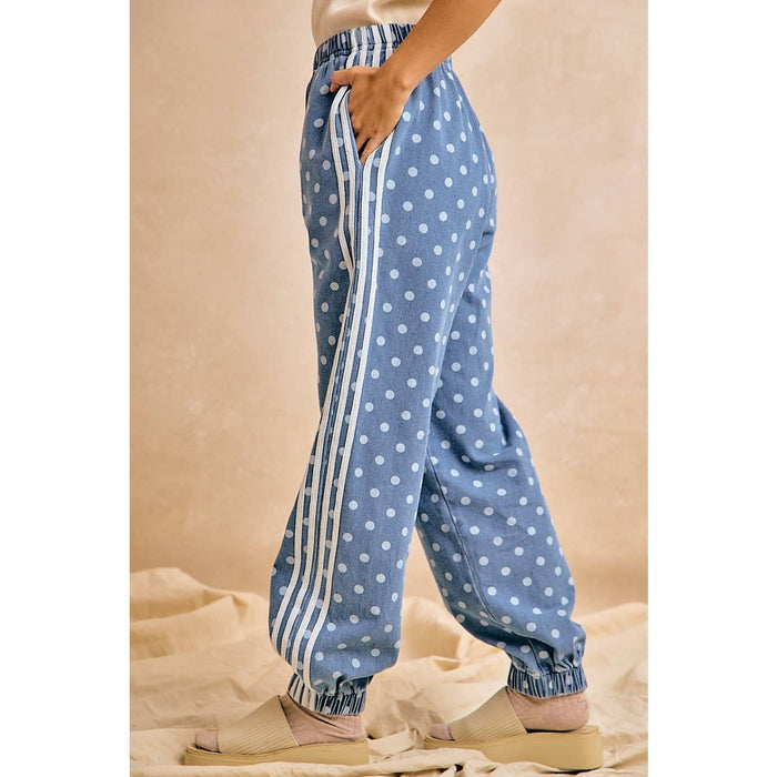 Denim Polka Dot Jogger