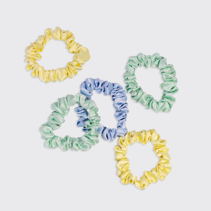 Kitsch Satin Scrunchies Set- Multi-color