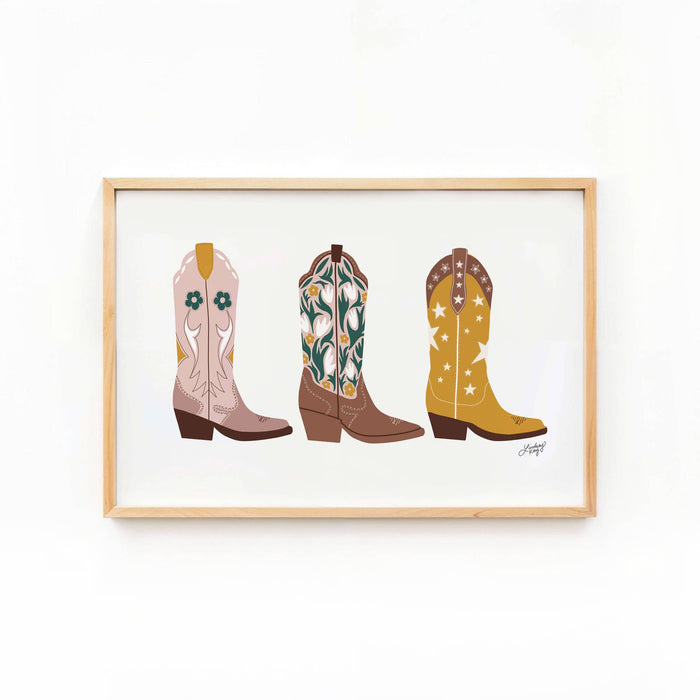 Western Cowboy Boots Print